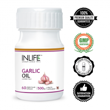 INLIFE Â Natural Garlic Oil, 60 Capsules For Heart,Cholesterol and Weight Loss