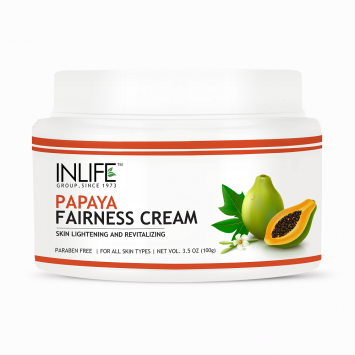 INLIFE Natural Papaya Fairness Cream 100 gm, Moisturizer For Both Men and Women