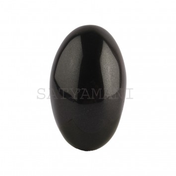 Satyamani Natural Black Obsidian Shiva lingam