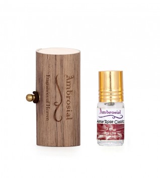 Ambrosial 3ml Rose Gift Set Natural Indian Attar Perfume Concentrate Oil