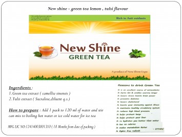 New shine green tea