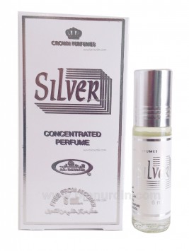 Al Rehab Silver UniSex Oriental Attar Concentrated Arabian Perfume Oil 6m