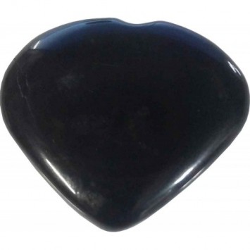 Black Agate Heart Shape Cabochon