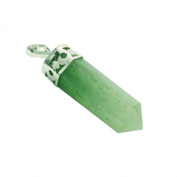 Satyamani Natural Green Aventurine Point Pendant