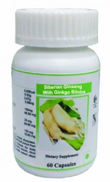 Hawaiian herbal siberian ginseng and ginkgo biloba capsule