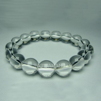 Satyamani Clear Quartz Bead Bracelet