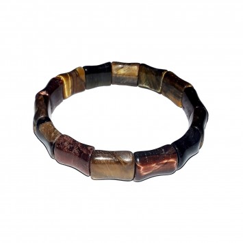 Satyamani Natural Tiger Eye Dumroo Bracelet