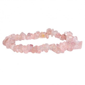 Satyamani Natural Rose Quartz Chip Bracelet