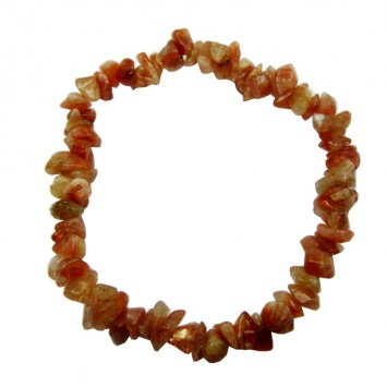 Satyamani Natural Sunstone Healing Gemstone Chips Bracelet