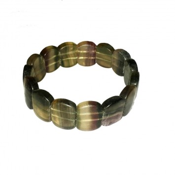 Satyamani Natural Flourite Broad Cabochon Bracelet For calmness