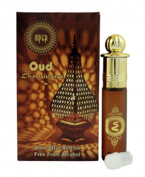 Madni Oud Shamiyana 8ml Attar Perfume Oil Alcohol Free Natural by Ambrosial