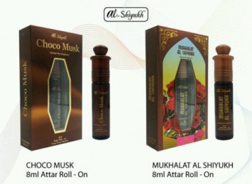 Al Shiyukh 8ml Choco Musk + 8ml Mukhalat Attar Perfume Oil by Ambrosial