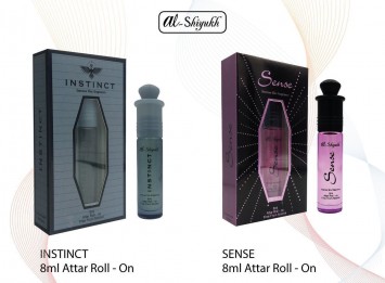 Al Shiyukh 8ml Instinct + 8ml Sense Attar Perfume Oil by Ambrosial