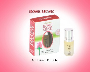 Al Nuaim Rose Musk 3ml Attar Perfume Oil Alcohol Free Natural by Ambrosial